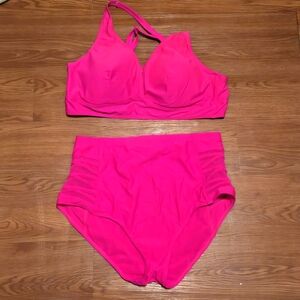 Torrid binki | sheer criss cross sides | size 2 | Barbie Pink